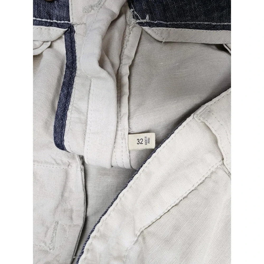 Faherty Mens Khaki Chino Shorts Size 32 Flat Front Casual Beach Stretch Classic